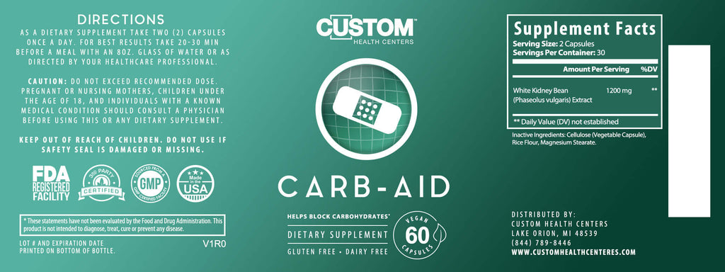 Carb-Aid — Helps to "Block Carbs"* - Custom Health Centers