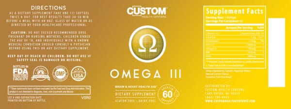 Omega III - Custom Health Centers