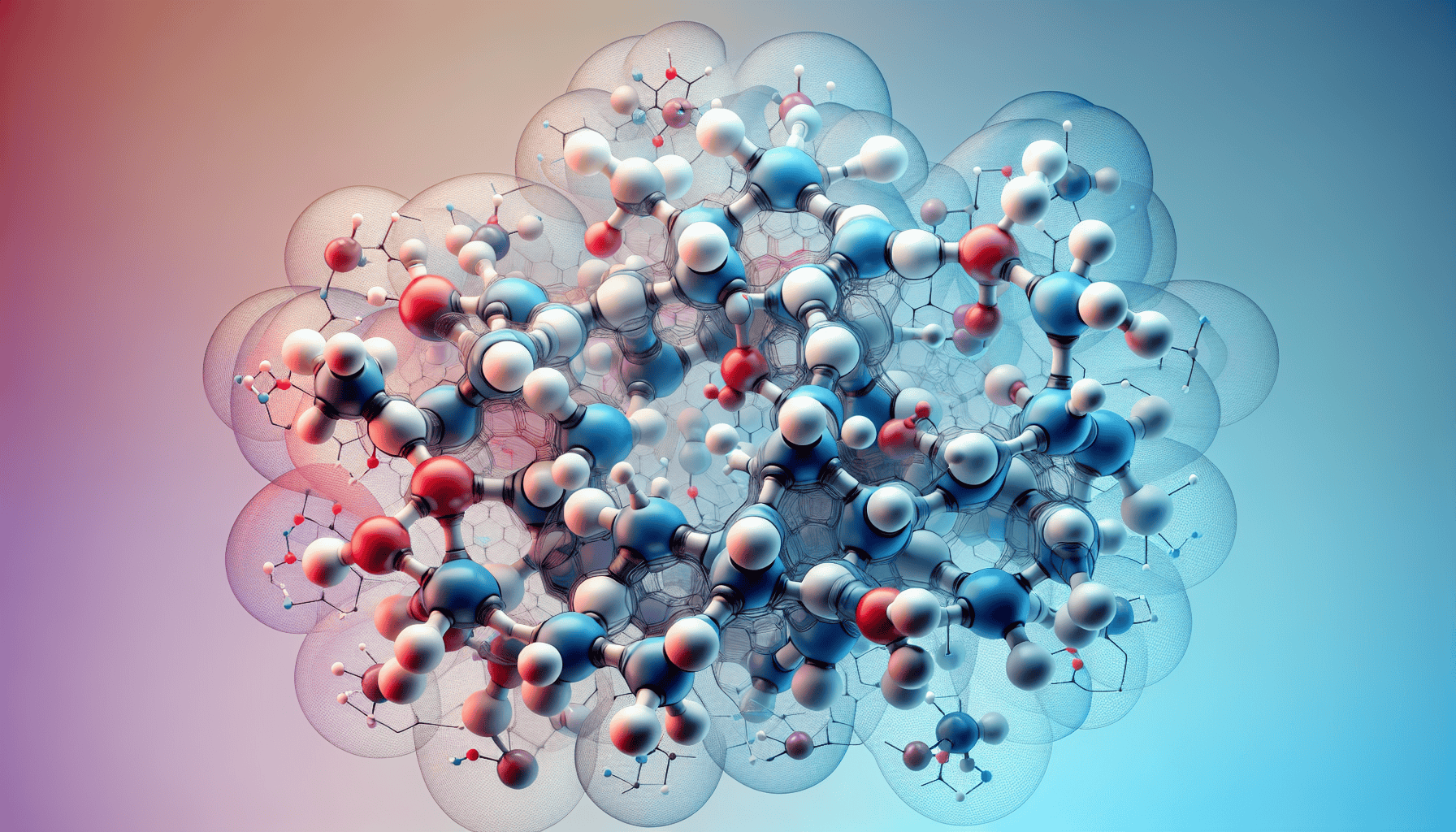 Illustration of tirzepatide molecular structure.