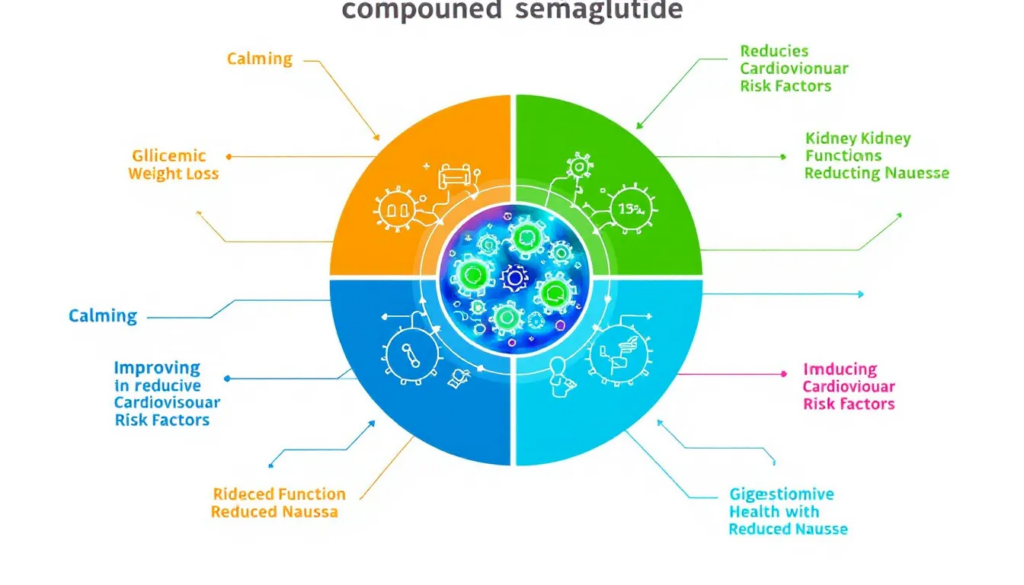 Visual representation of compounded semaglutide for customized treatment.