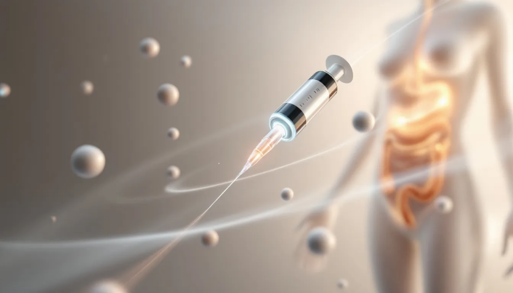 An illustration depicting the concept of semaglutide and its uses in treatment.